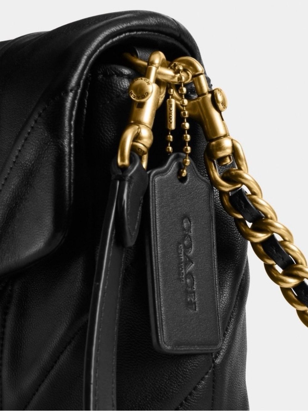 Coach Times Square Tabby Quilted
Leather Shoulder Bag 🖤 - Picture 3 of 9